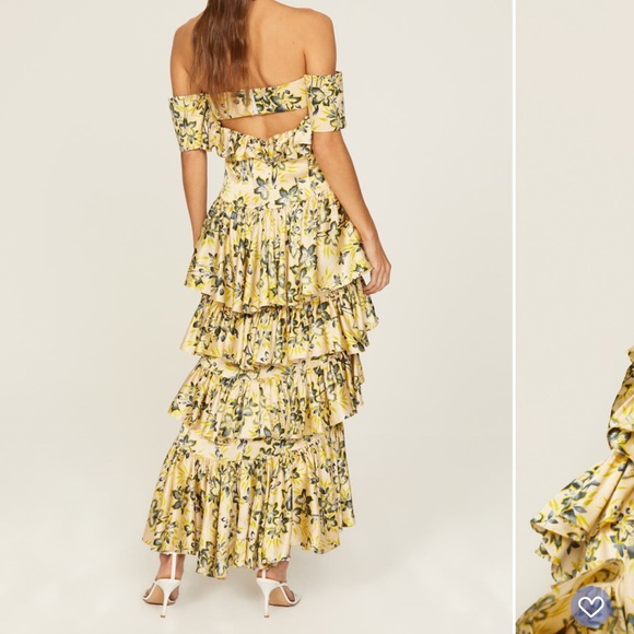 Cinq à Sept Elanora Yellow Floral Dress - Picture 5 of 5